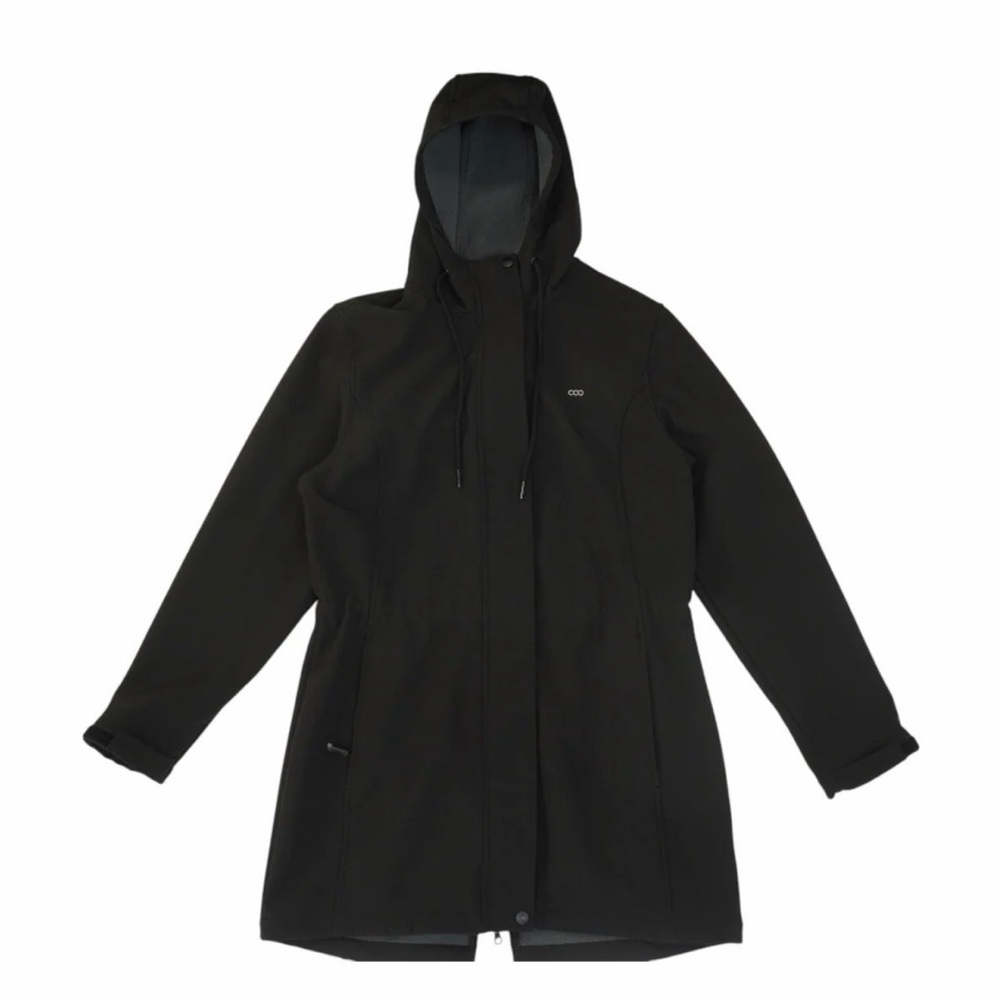 Black Hooded Long Jacket